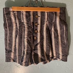 Abercrombie & fitch high waste button up shorts with belt